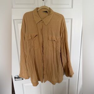 ASOS Women's camel color button up shirt